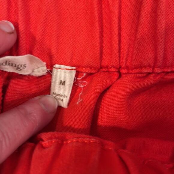 SOFT SURROUNDINGS Red Snap Up Metro Leggings Pull On Pant M - Picture 7 of 9
